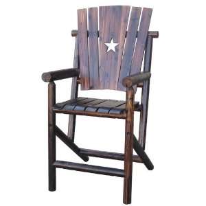  United General Supply TX93731 Char Log Bar Arm Chair with 