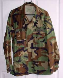 US Army 1st Air Cavalry Sergeant Camo Combat BDU Coat size Large 