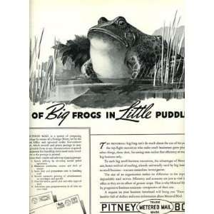   Big Frogs in Little Puddles Magazine Ad Pitney Bowes 