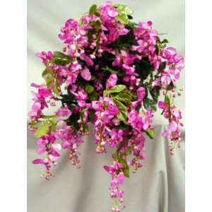  Silk Flower Bush, Wisteria Hanging Bush   34 in.