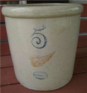   ADVERTISING 5 GALLON COBALT BLUE CROCK UNION STONEWARE COMPANY  