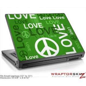 Small Laptop Skin   Love and Peace Green by WraptorSkinz 