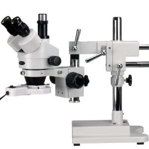 5X 90X Trinocular Stereo Boom Microscope + Fluorescent Ring Light