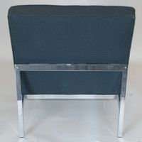 Vintage Florence Knoll Style Chrome Lounge Chair  