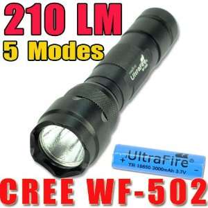  UltraFire CREE Q5 5 Mode 210 Lumen LED Aluminum Flashlight 