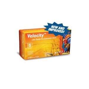 Aurelia Velocity 110 Chlorinated Latex Exam Gloves, Smooth, PF, Medium 