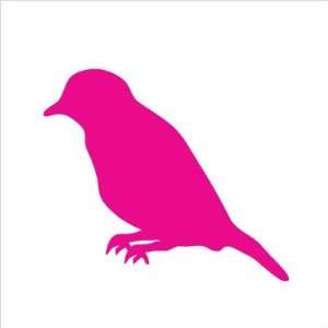 Silhouette   Bird Stretched Wall Art Size 12 x 12, Color Fuchsia