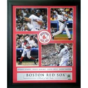  Boston Red Sox Heart of the Order Framed Autographed 