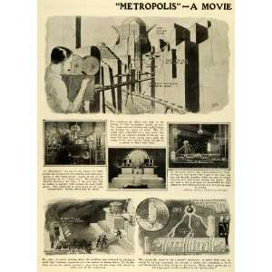 1927 Article Miniature Model Metropolis Futuristic City Scientific 