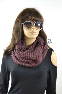 Chic Warm Knit Spotty Circle Ring Loop Infinity Scarf  