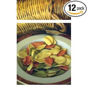 Mangia Italian Pasta Foglie Tricolore, 17.6 Ounce Bags (Pack of 12 