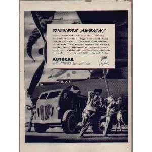   the Navy . 1943 Autocar Trucks War Bond ad, A0332A 