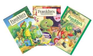 Franklin The Turtle   New 3 DVD Set   Goes To School, Valentines 