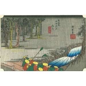  FRAMED oil paintings   Ando Hiroshige   24 x 16 inches 