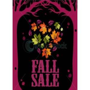  Fall Sale Trees Leaves Sign