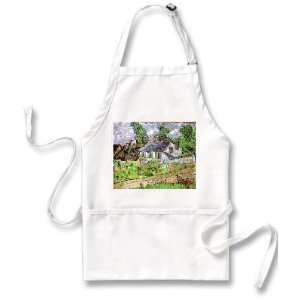  Houses in Auvers By Vincent Van Gogh Apron Everything 