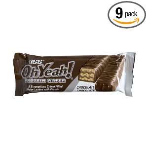 Oh Yeah Wafer, Chocolate Protein, 1.34 Ounce (Pack of 9)  