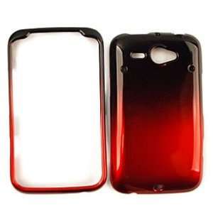  HTC CHACHA / HTC Status Two Tones, Black and Red Hard Case 