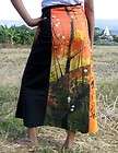 Ladies Full Long Wrap Skirt   Van Gogh Japanese Plum Trees
