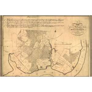  Map of Mount Vernon Drawn by George Washington   24x36 