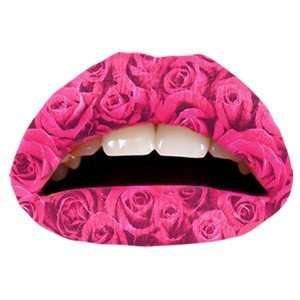  Temporary Lip Tattoo  Dark Pink Rose Beauty