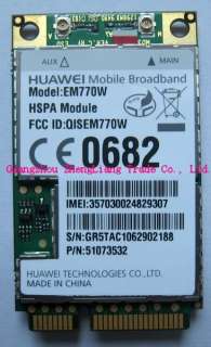 HuaWei EM770W 3G WWAN 7.2Mbps HSDPA for Sony Acer  