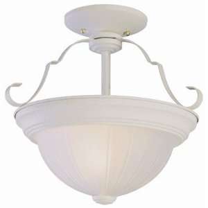 Trans Globe 13213 AW 13 Bowl Semi   Flush Mount, Antique White Finish 