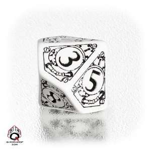    Carved STEAMPUNK Ten Sided Dice / Die (White / Black) Toys & Games