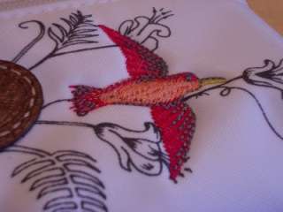 LONGCHAMP Le Pliage Arbre de Vie embroidered bird pochette cosmetic 