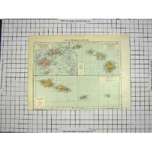  ANTIQUE MAP c1790 c1900 POLYNESIA FIJI SANDWICH SAMOA 