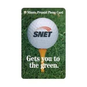 Collectible Phone Card 10m SNET Gets you to the green. Golf Ball on 