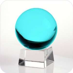  Aqua Crystal Ball 80mm (3.1 in.) Including Crystal Stand 