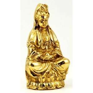  Brass Quan Yin Statuette 4 