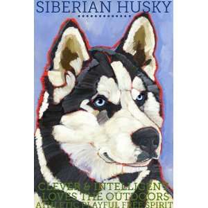  Colorful Siberian Husky Dog Print from Original Oil by 