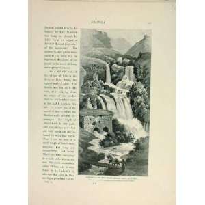  Waterfall Upper Barada 1883 Palestine Sinai Egypt