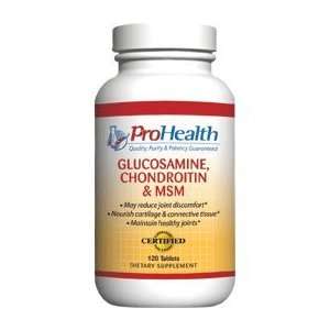    Pro Health Glucosamine/ Chondroitin/ MSM, 120 Tablets Beauty