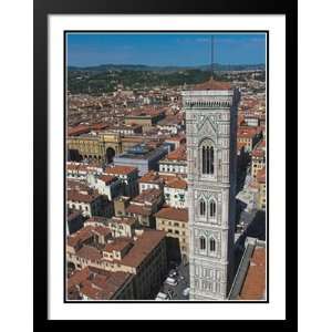   Belltower, Florence, Italy Large 25x29 Framed and Double Matted Photo