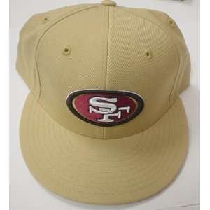   49ers Flat Bill Fitted Reebok Hat Size 7 1/8