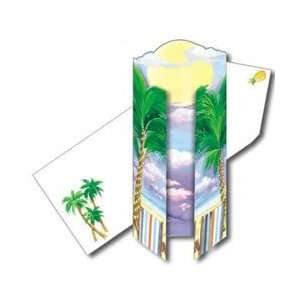  NRN Moon over Paradise Invitation   6 x 8   100 Tri fold cards 