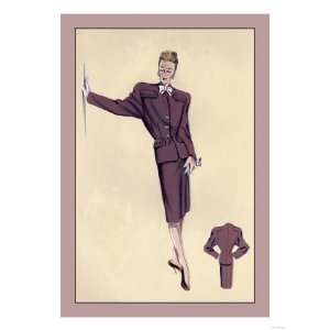  Smart Classic Suit with Raglan Sleeves Giclee Poster Print 