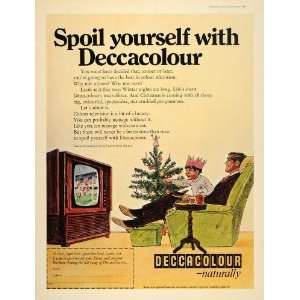  1968 Ad Deccacolour Decca Color TV Television Christmas 