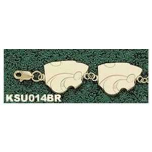 14Kt Gold Kansas State Pcat 1/2 7.5 Bracelet  Sports 