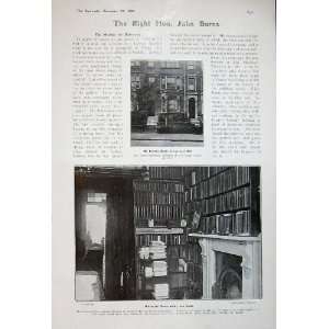  1905 John Burns Lavender Hill House Library Books Photo 