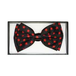  Red Stars Black Bow Tie