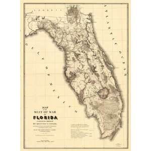   Map of Florida by Capt. John Mackay & Lt. J. E. Blake