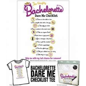 Bundle Bachelorette Dare Me Check List Tee Shirt and 2 pack of Pink 