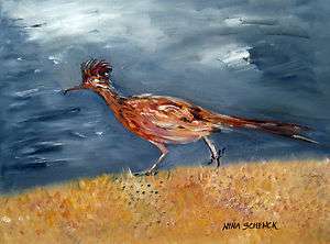   Paisano Original Painting Big Bend National Park Texas Wildlife Bird