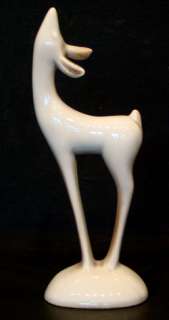 Vintage ROSELANE California Pottery ART DECO DEER Figurine / MID 