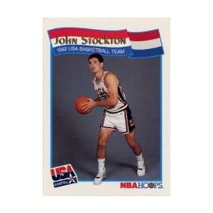    John Stockton 1991 92 Hoops USA Card #60