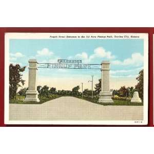 Vintage Postcards Entrance to Finnup Park Garden City Kansas